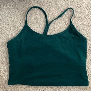 Forest Green Beyond Yoga Space Dye Top sz L